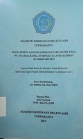 Manajemen Asuhan Kebidanan Ibu Hamil Pada Ny. N G1P0A0 Hamil 35 Minggu Klinik Aldiray 05 Februari 2015