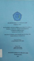 Manajemen Asuhan Kebidanan Pada Ny. A G2P1A0 Hamil 33 Minggu 3 Hari Di Puskesmas Campaka Purwakarta Tanggal 21 Juli 2011