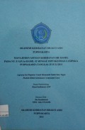 Manajemen Asuhan Kebidanan Ibu Hamil Pada Ny. E G2P1A0 Hamil 32 Minggu 1 Hari Di Puskesmas Campaka Purwakarta Tanggal 25 Juli 2011